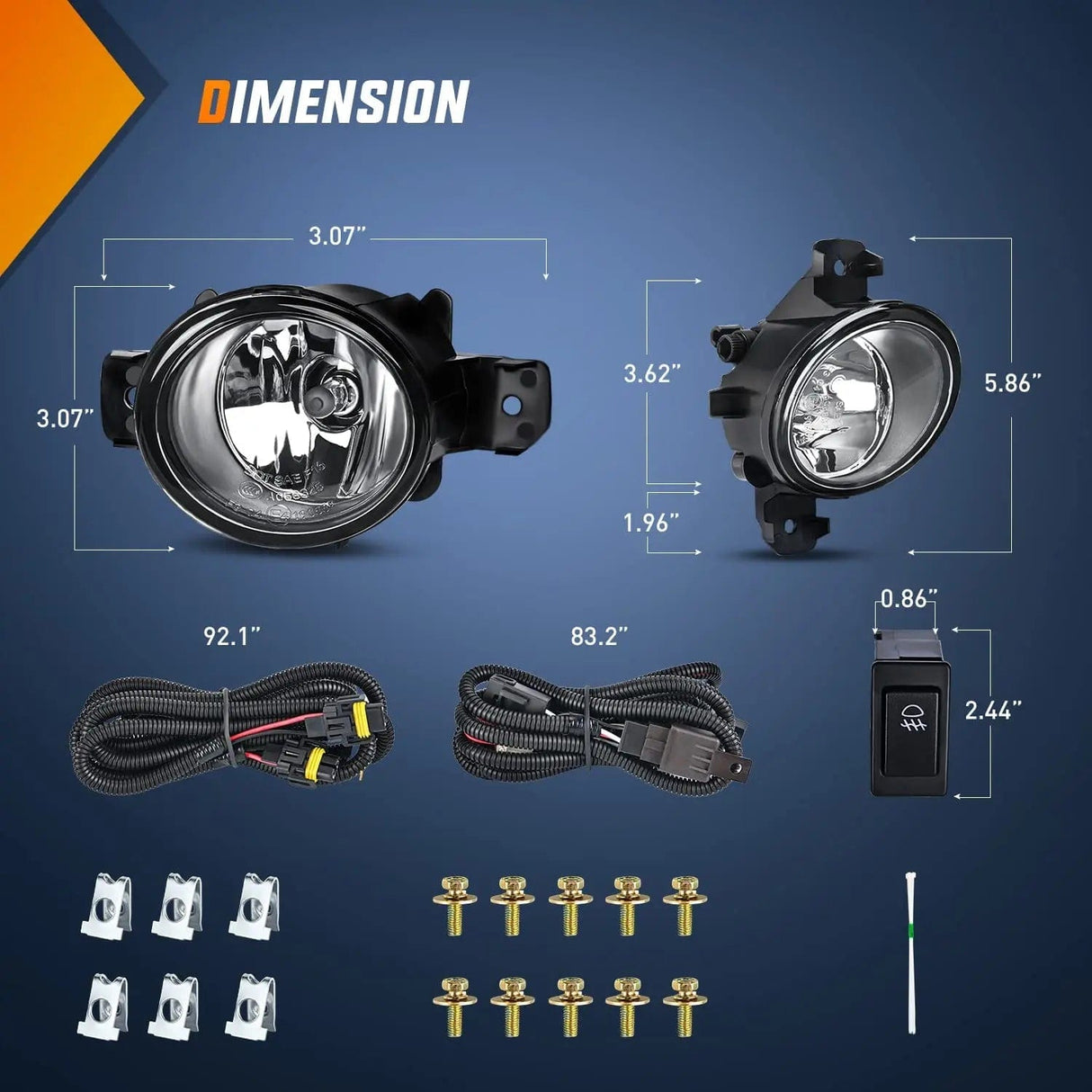 Fog Light Assembly 2007-2017 Nissan Sedan 2008-2013 Coupe 2012 2013 2014 2015 2016 2017 2018 2019 Versa 2014 2015 2016 Rogue Versa Note 2007-2014 Maxima 2016-2016 Pathfinder 2004-2015 Sentra Infiniti Fog Light Assembly