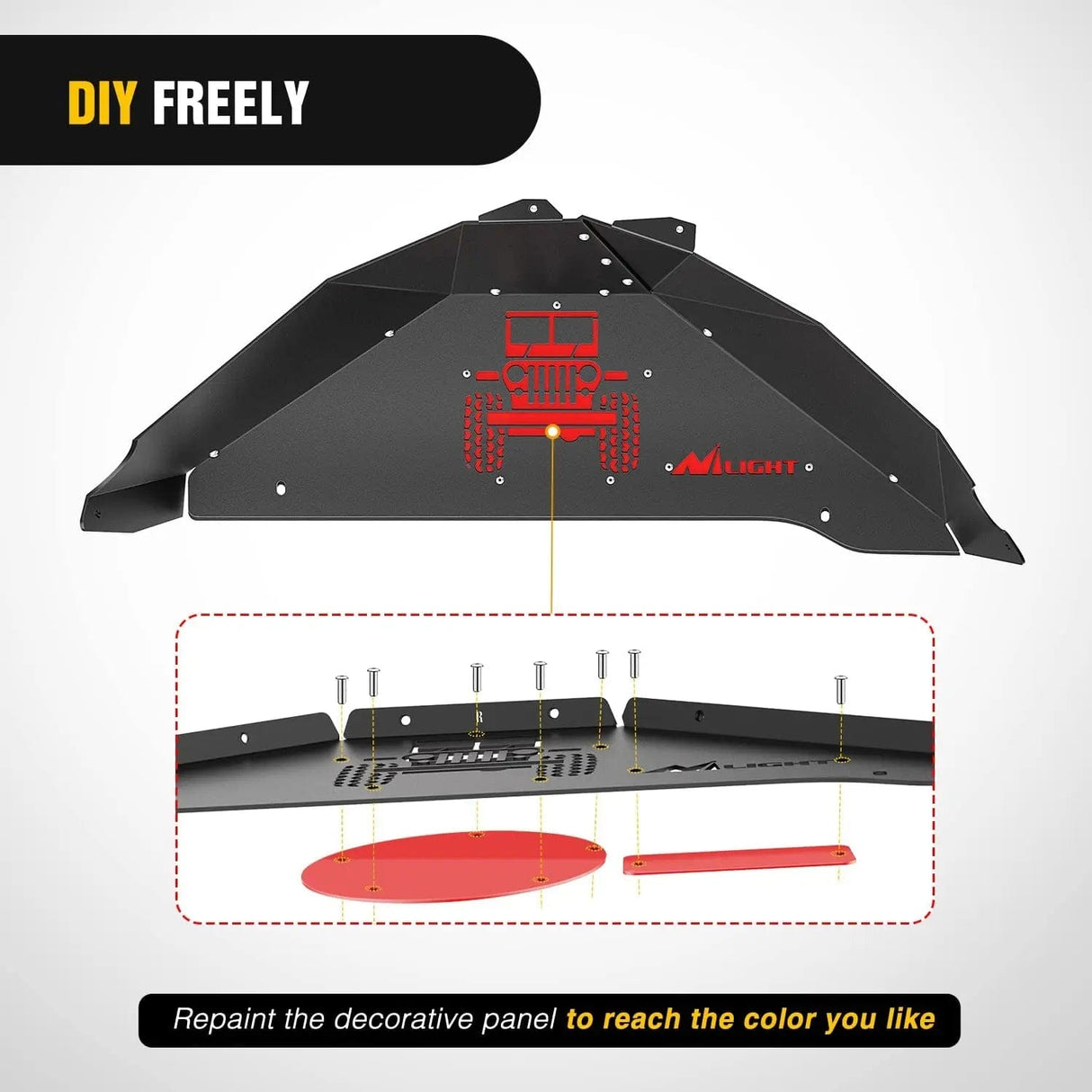 jeep parts 2007 2008 2009 2010 2011 2012 2013 2014 2015 2016 2017 2018 Jeep Wrangler JK JKU 4WD Rear Inner Fender Liners Wheel Cover