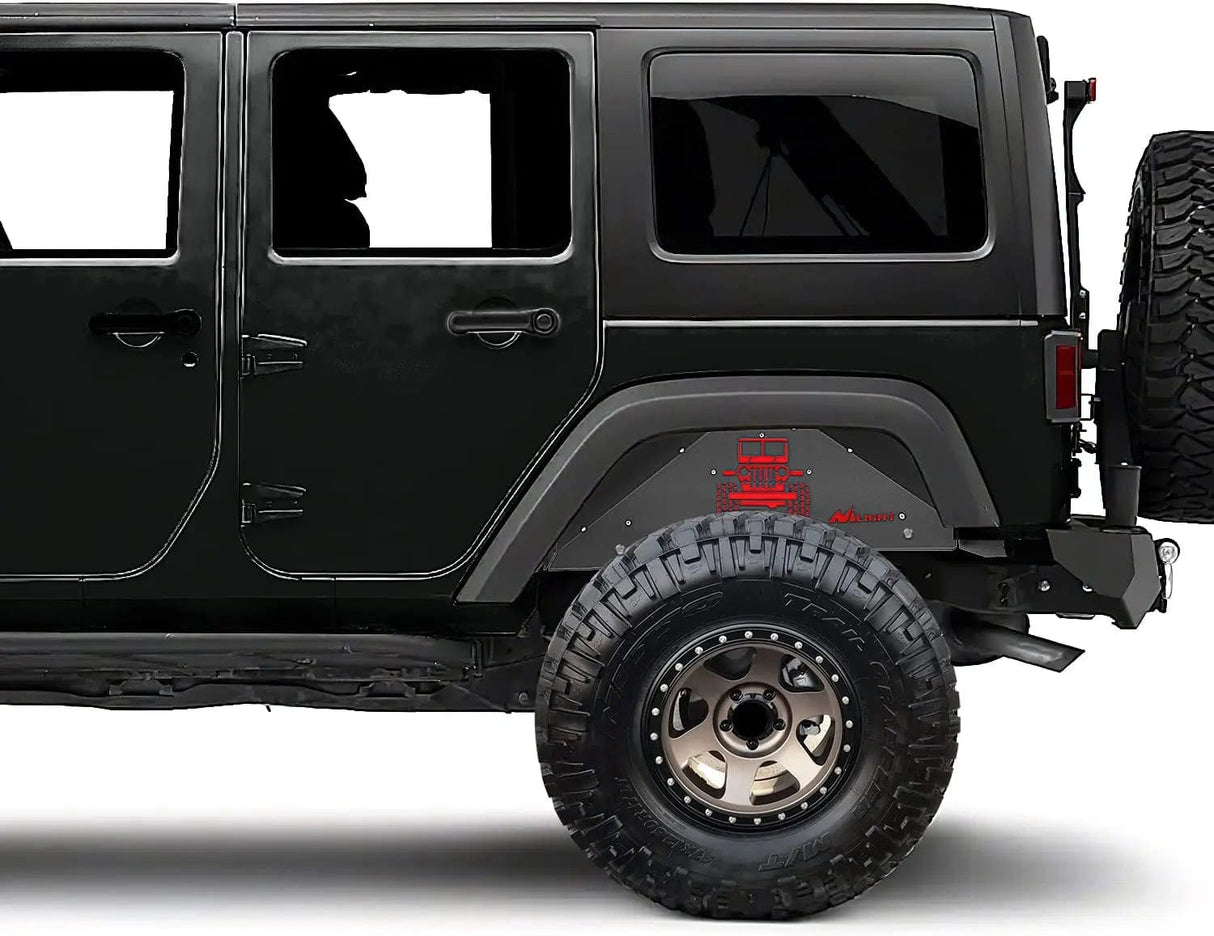 jeep parts 2007 2008 2009 2010 2011 2012 2013 2014 2015 2016 2017 2018 Jeep Wrangler JK JKU 4WD Rear Inner Fender Liners Wheel Cover