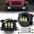 Fog Light Assembly 2007 2008 2009 2010 2011 2012 2013 2014 2015 2016 2017 2018 Jeep Wrangler JK Unlimited JKU White Fog Light Assembly