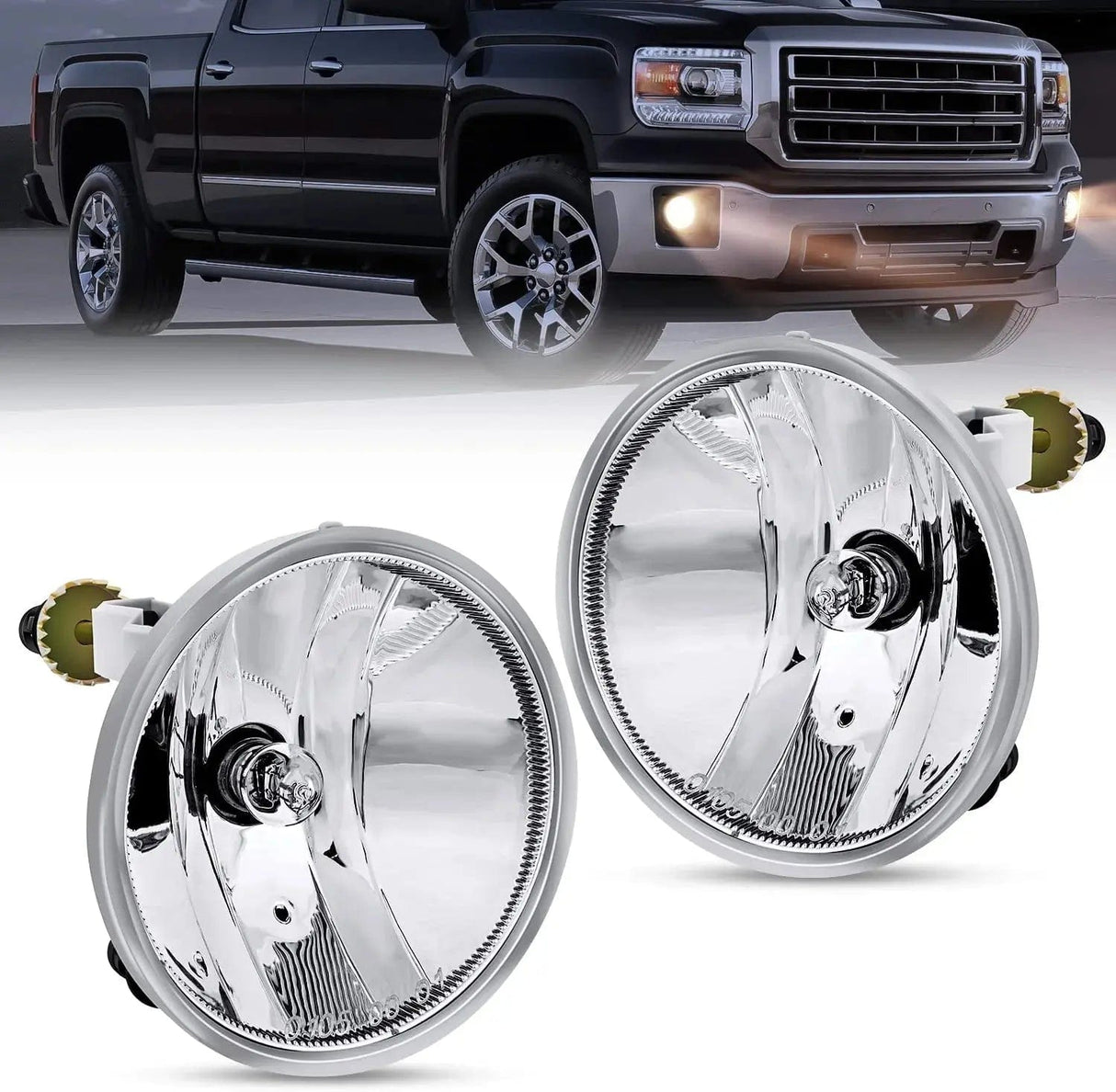Fog Light Assembly 2007-2019 Chevy Avalanche Suburban Tahoe Camaro Colorado Silverado 2007 2008 2009 2010 2011 2012 2013 2014 2015 2016 GMC 2007-2014 Ford 2008 2009 Pontiac G8 2010 Pontiac G6 Fog Light Assembly