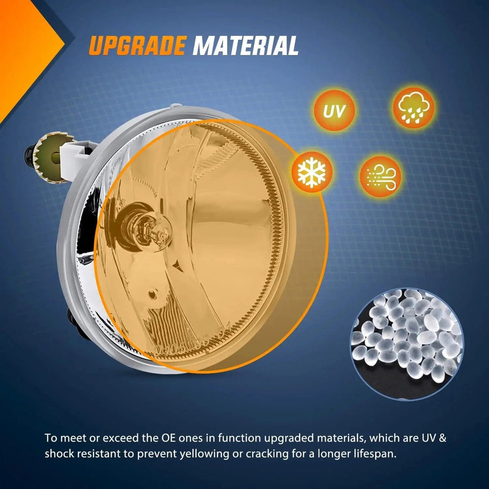 Fog Light Assembly 2007-2019 Chevy Avalanche Suburban Tahoe Camaro Colorado Silverado 2007 2008 2009 2010 2011 2012 2013 2014 2015 2016 GMC 2007-2014 Ford 2008 2009 Pontiac G8 2010 Pontiac G6 Fog Light Assembly