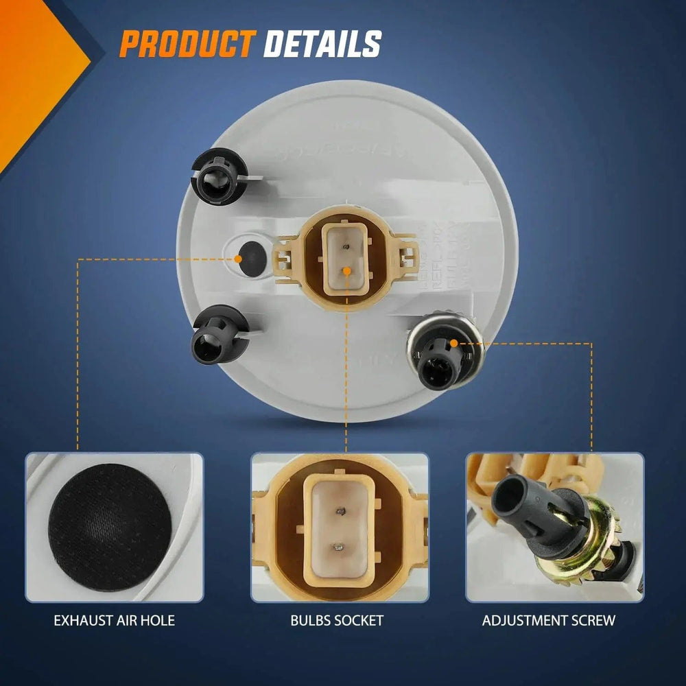 Fog Light Assembly 2007-2019 Chevy Avalanche Suburban Tahoe Camaro Colorado Silverado 2007 2008 2009 2010 2011 2012 2013 2014 2015 2016 GMC 2007-2014 Ford 2008 2009 Pontiac G8 2010 Pontiac G6 Fog Light Assembly