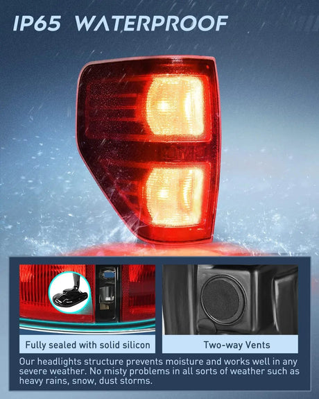 Taillight Assembly 2009 2010 2011 2012 2013 2014 Ford F150 Tail light Assembly Rear Lamp Replacement OE Style Red Housing Driver Side