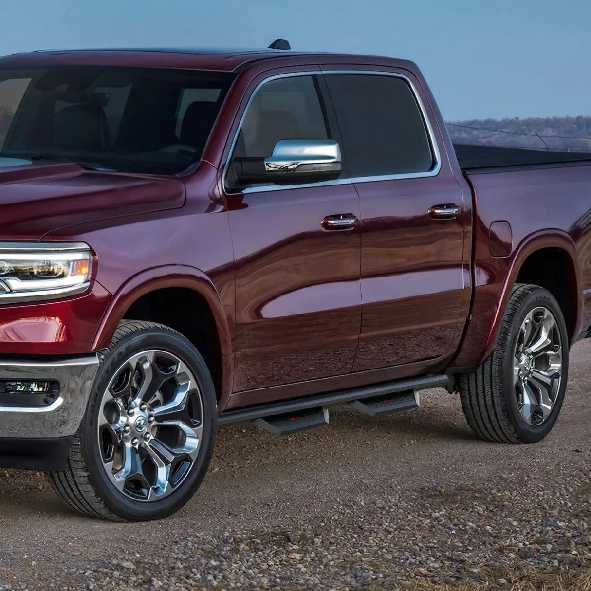 Running Board 2009-2018 Dodge Ram 1500 Crew Cab 2019-2023 1500 Classic 2010 2011 2012 2013 2014 2015 2016 2017 2018 2019 2021 2022 2500 3500 Running Boards 4 Inch Drop Side Steps Bolt-on Black Powder Coated Nerf Bars Running Boards