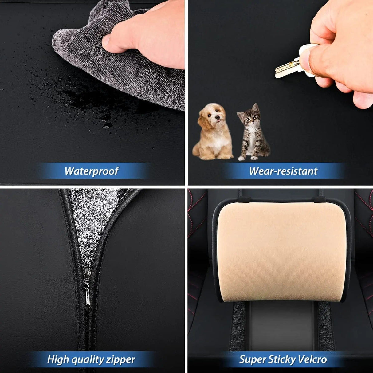 Vehicle Seat Belt Covers 2009 2010 2011 2012 2013 2014 2015 2016 2017 2018 2019 2020 2021 2022 2023 2024 Ford F150 Super Crew 2017 2018 2019 2020 2021 2022 2023 2024 F250 F350 F450 Crew Cab Seat Covers