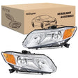 Headlight Assembly 2012 2013 2014  2015 Honda Civic Sedan 4-Door 2012-2013 Civic Coupe 2-Door Headlight Assembly Chrome Case Amber Reflector