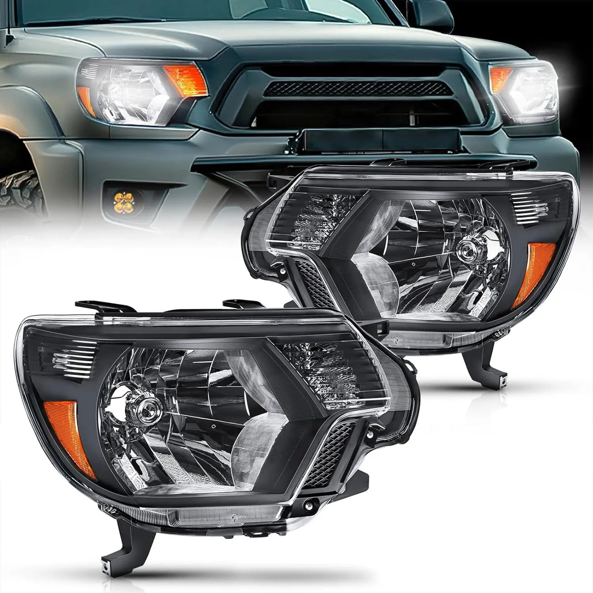 2012 2013 2014 2015 Toyota Tacoma Headlight Assembly Black Housing 2012-2013-2014-2015-toyota-tacoma-headlight-assembly-black-housing