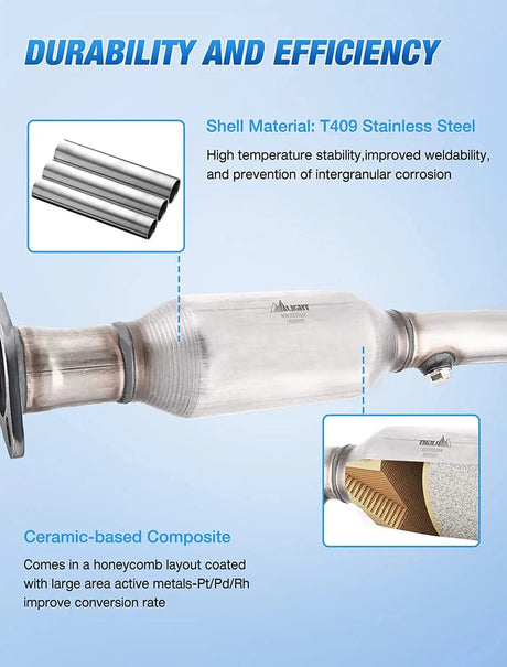 Catalytic Converter 2005-2011 Nissan Frontier/2005-2012 Pathfinder/2005 2006 2007 2008 2009 2010 2011 2012 2013 2014 2015 Xterra/2012 2013 2014 2015 2016 2017 NV1500 NV2500 NV3500 Catalytic Converter Back