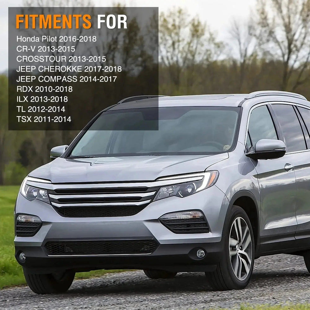 Fog Light Assembly 2013 2014 2015 Honda Accord Civic 2016 2017 2018 Pilot 2014 2015 2016 2017 Compass 2013 2014 2015 Crosstour CRV Chrysler 2017 2018 JEEP Cherokee 2010-2018 RDX TSX TL ILX Fog Lights Assembly