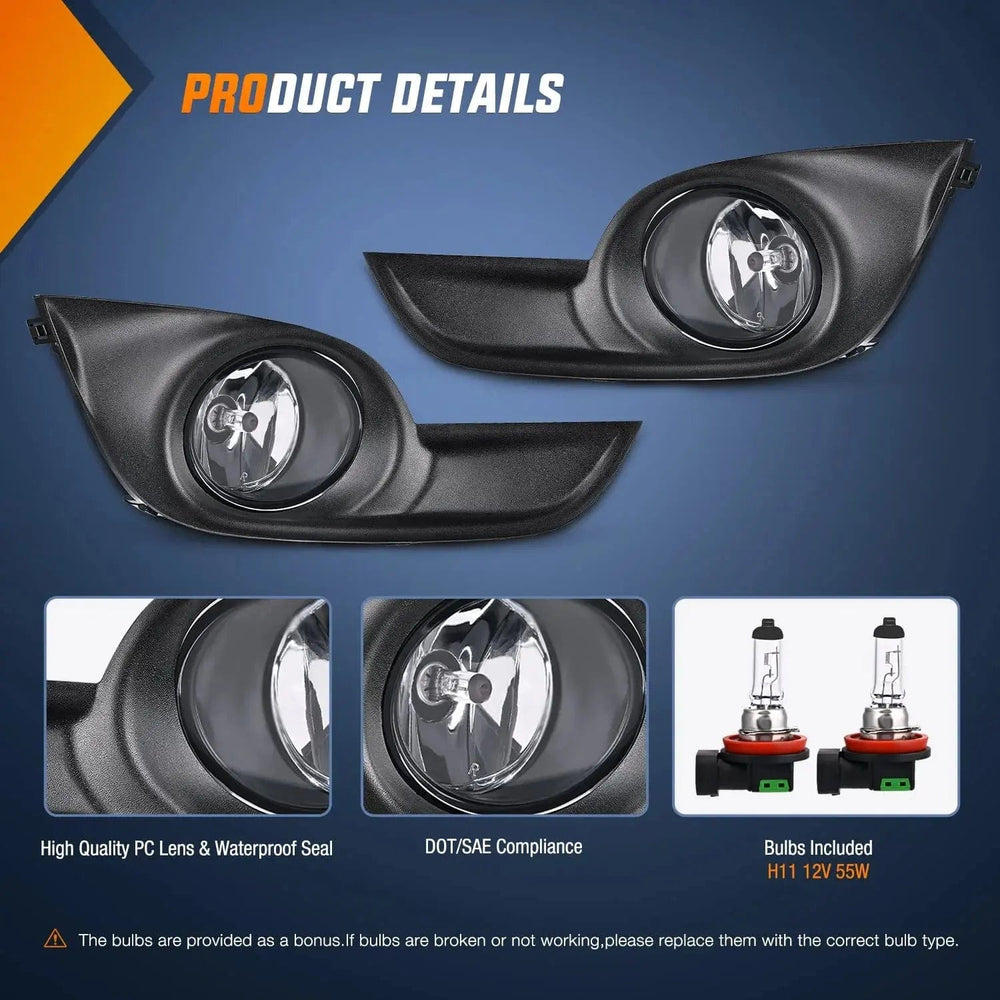 Fog Light Assembly 2013 2014 2015 Nissan Altima Fog Light Assembly Clear Lens