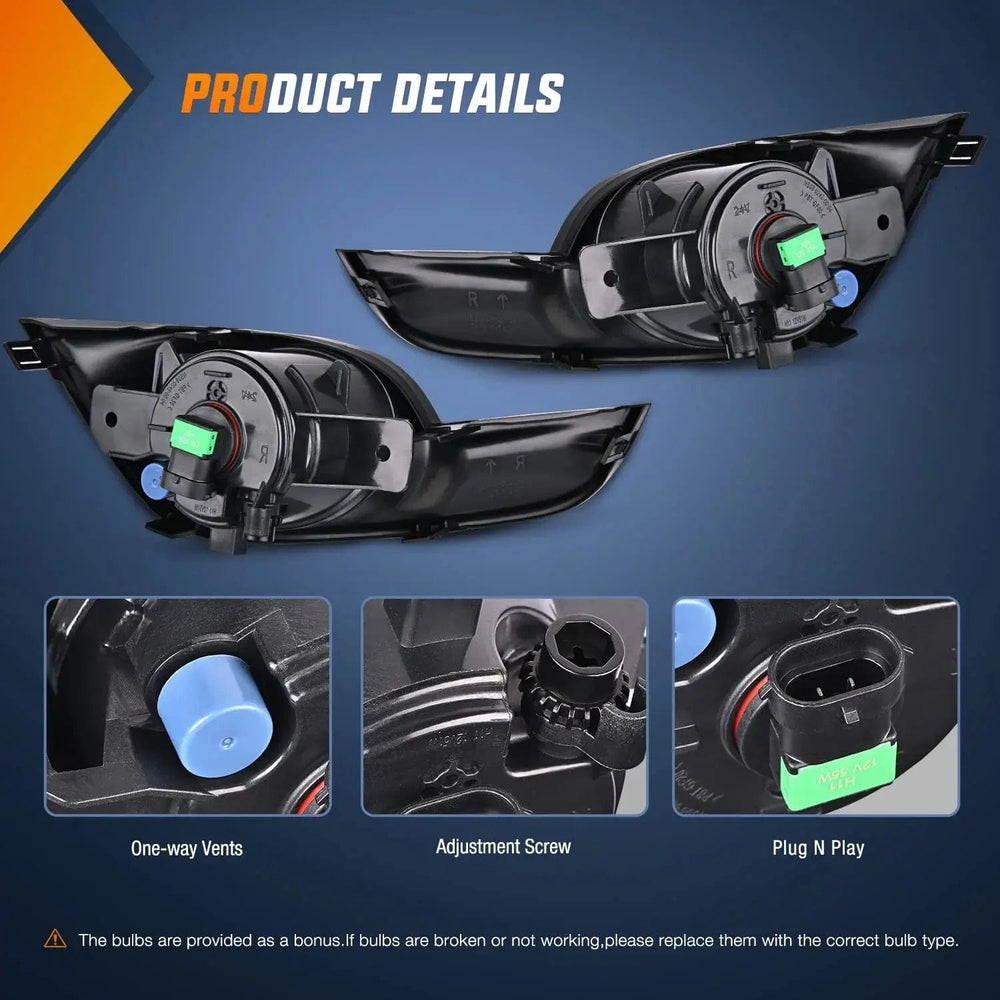 Fog Light Assembly 2013 2014 2015 Nissan Altima Fog Light Assembly Clear Lens