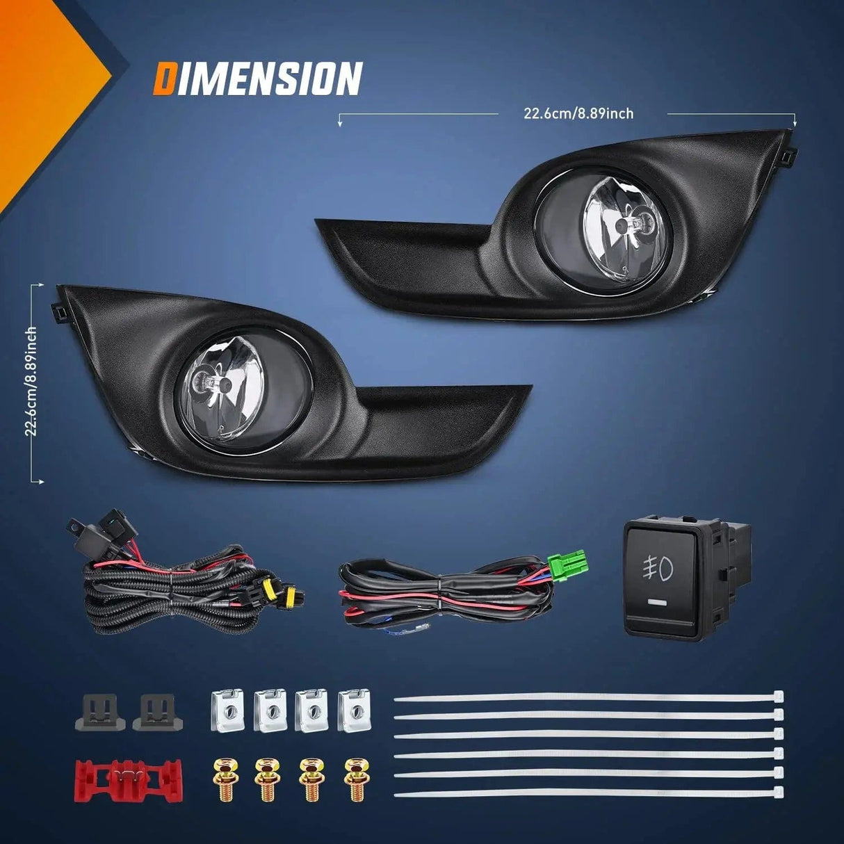 Fog Light Assembly 2013 2014 2015 Nissan Altima Fog Light Assembly Clear Lens