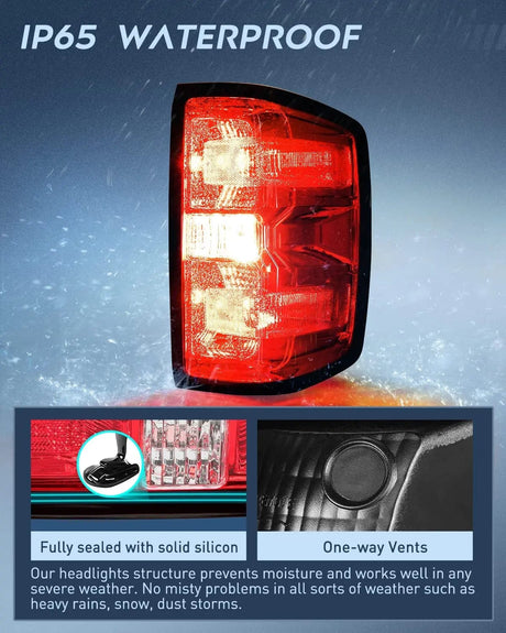 Taillight Assembly 2014 2015 2016 2017 2018 2019 Chevy Silverado 1500 2500HD 3500HD 2015 2016 2017 2018 2019 GMC Sierra 3500HD 2019 Silverado 1500LD OE Style Tail light Assembly Rear Lamp Passenger Side