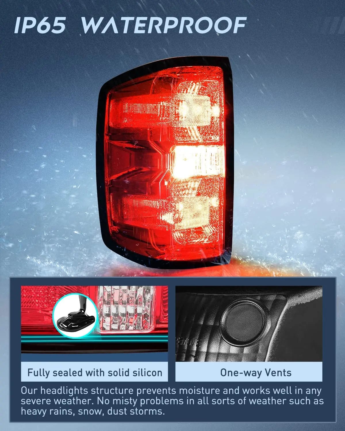 Taillight Assembly 2014 2015 2016 2017 2018 2019 Chevy Silverado 1500 2500HD 3500HD 2015 2016 2017 2018 2019 GMC Sierra 3500HD 2019 Silverado 1500LD Tail light Assembly Rear Lamp Driver Side