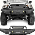 Front Bumper 2014 2015 2016 2017 2018 2019 2020 2021 Toyota Tundra Front Bumper Full Width Steel with Winch Plate Offroad 120W Light Bar 18W LED Light Pods
