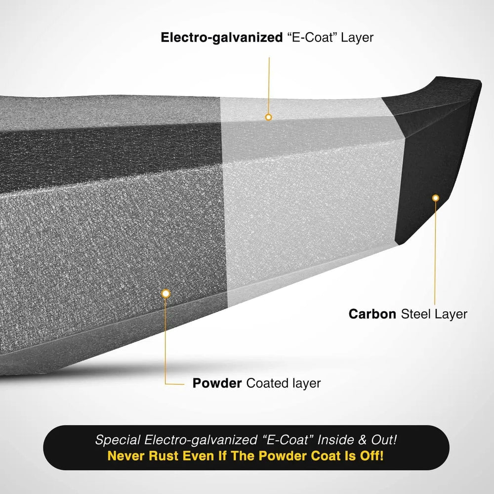 Front Bumper 2014 2015 2016 2017 2018 2019 2020 2021 Toyota Tundra Front Bumper Full Width Steel with Winch Plate Offroad 120W Light Bar 18W LED Light Pods