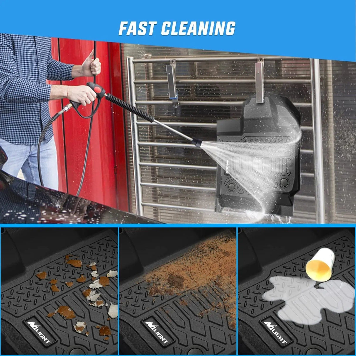 Floor Mat 2015 2014 2015 2016 2017 2018 2019 2020 2021 2022 2023 2024 2025 Ford F150 Lightning SuperCrew Cab (Bucket Seats) TPE Floor Mats