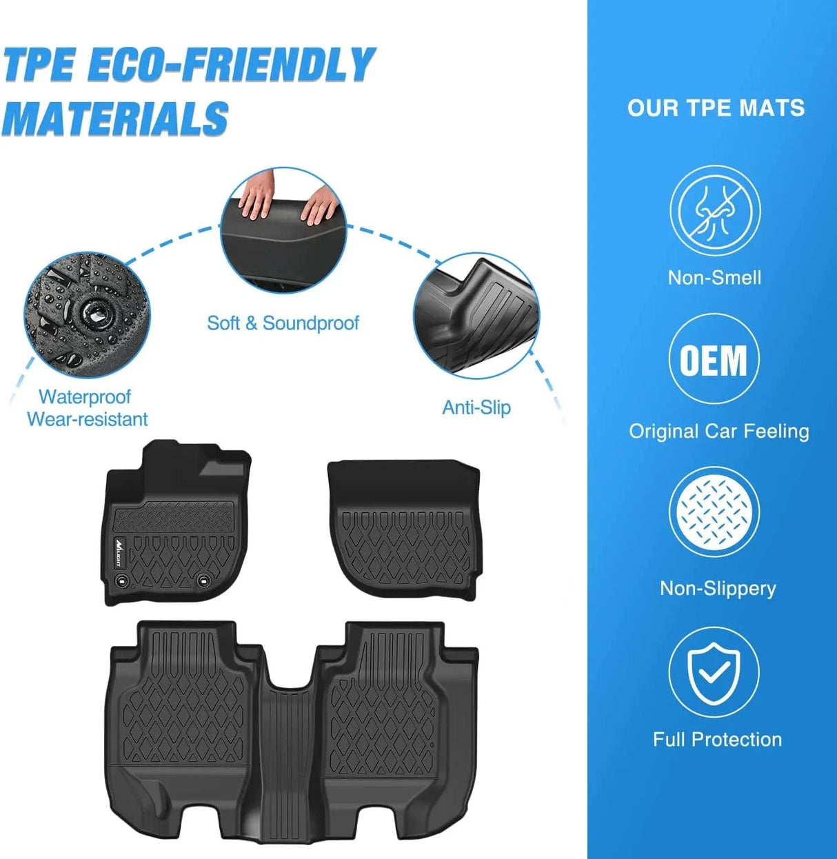 Floor Mat 2016 2017 2018 2019 2020 2021 2022 Honda HR-V(HRV) TPE Floor Mats