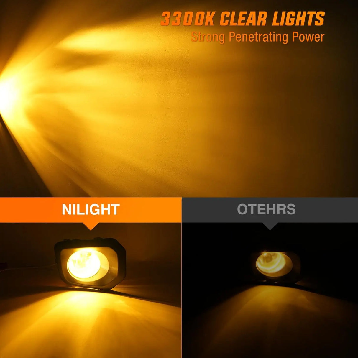 2016-2023 Toyota Tacoma SR SR5 Fog Light Assembly Yellow Lens Nilight