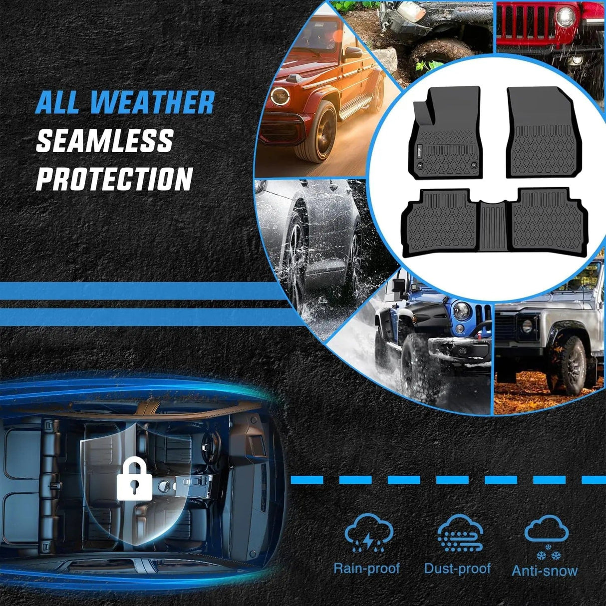 Floor Mat 2016 2017 2018 2019 2020 2021 2022 2023 2024 2025 Chevy Malibu TPE Floor Mats