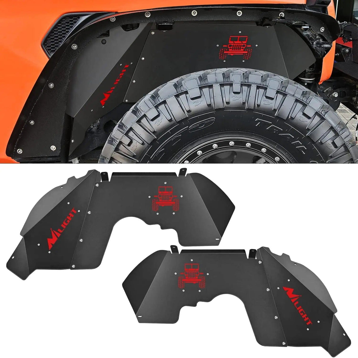 jeep parts 2018 2019 2020 2021 2022 Jeep Wrangler JL JLU Front Inner Fender Liners Wheel Cover