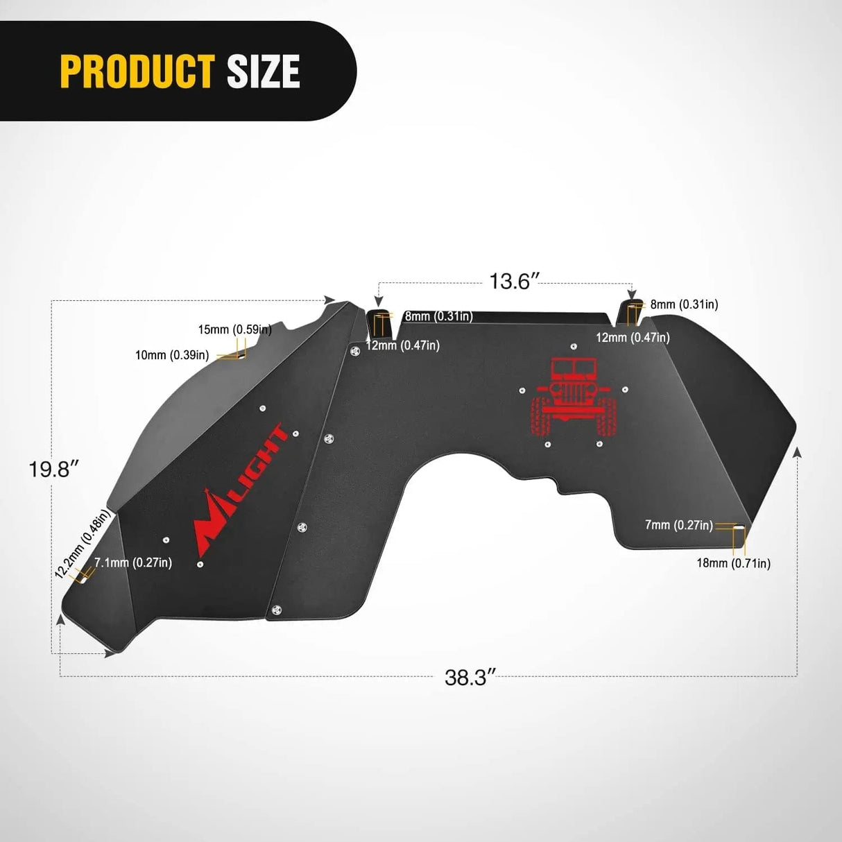 jeep parts 2018 2019 2020 2021 2022 Jeep Wrangler JL JLU Front Inner Fender Liners Wheel Cover