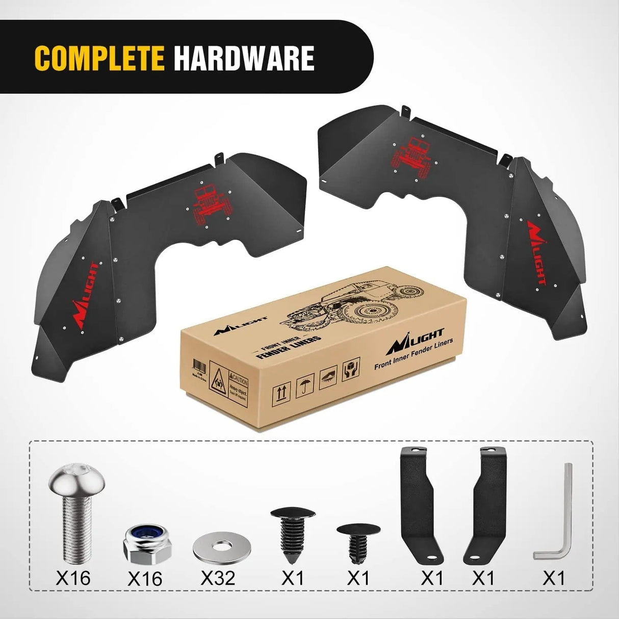 jeep parts 2018 2019 2020 2021 2022 Jeep Wrangler JL JLU Front Inner Fender Liners Wheel Cover