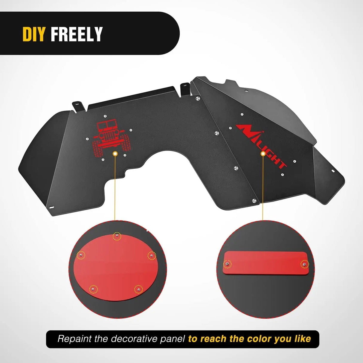 jeep parts 2018 2019 2020 2021 2022 Jeep Wrangler JL JLU Front Inner Fender Liners Wheel Cover