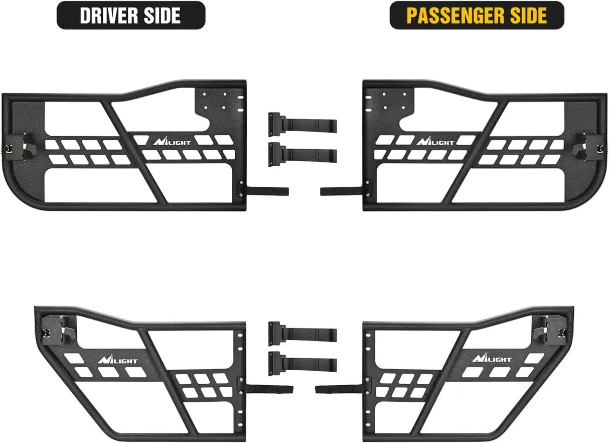 Accessories 2018 2019 2020 2021 2022 2023 Jeep Wrangler JL | 2020 2021 2022 2023 Gladiator JT 2Door Front Rear Tubular Doors with Side View Mirrors
