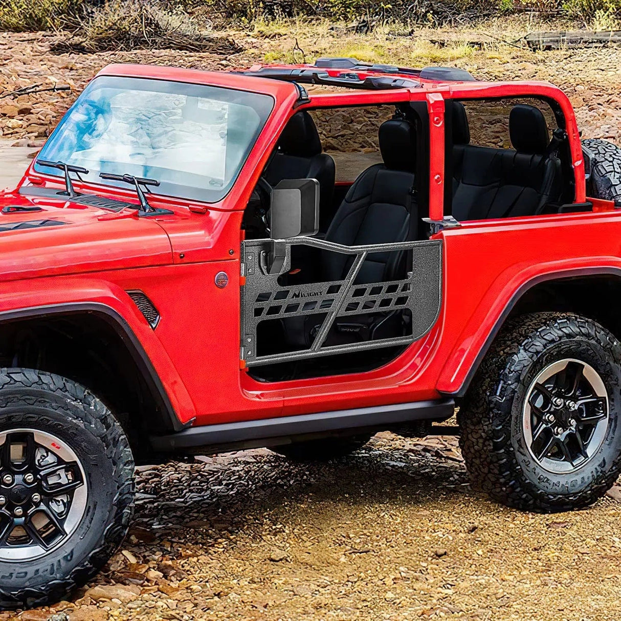 Accessories 2018 2019 2020 2021 2022 2023 Jeep Wrangler JL | 2020 2021 2022 2023 Gladiator JT 2Door Front Tubular Doors with Side View Mirrors