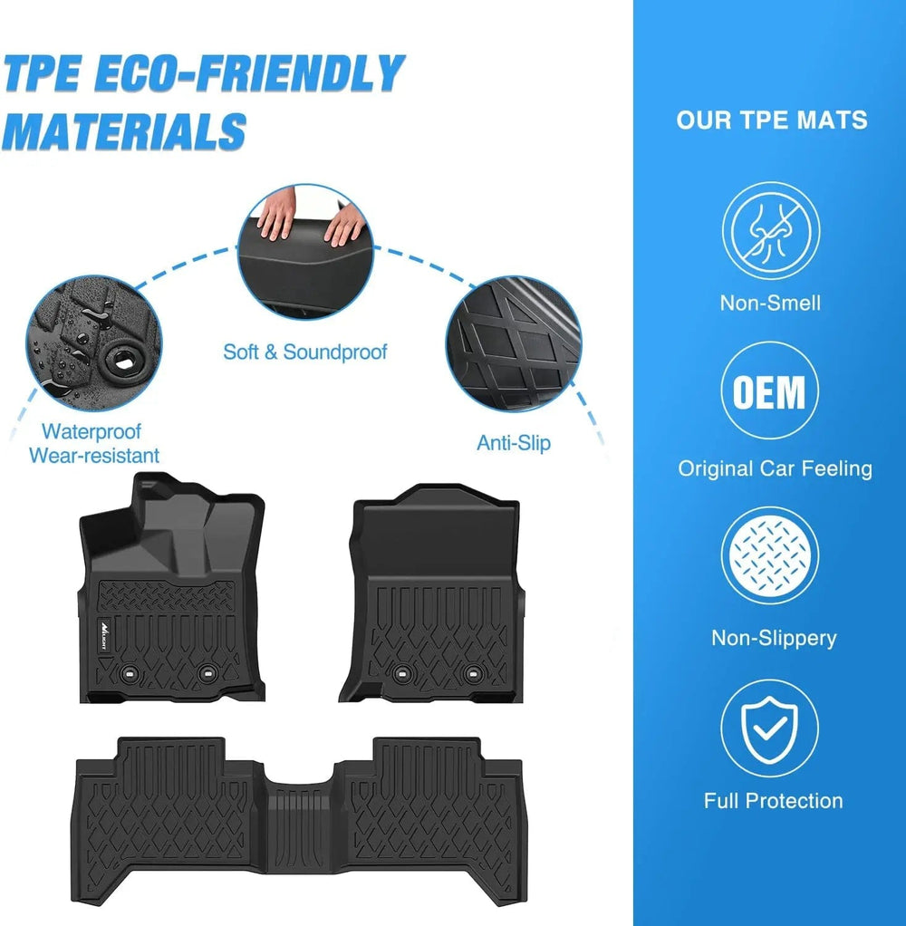 Floor Mat 2018 2019 2020 2021 2022 2023 Toyota Tacoma Double Cab TPE Floor Mats