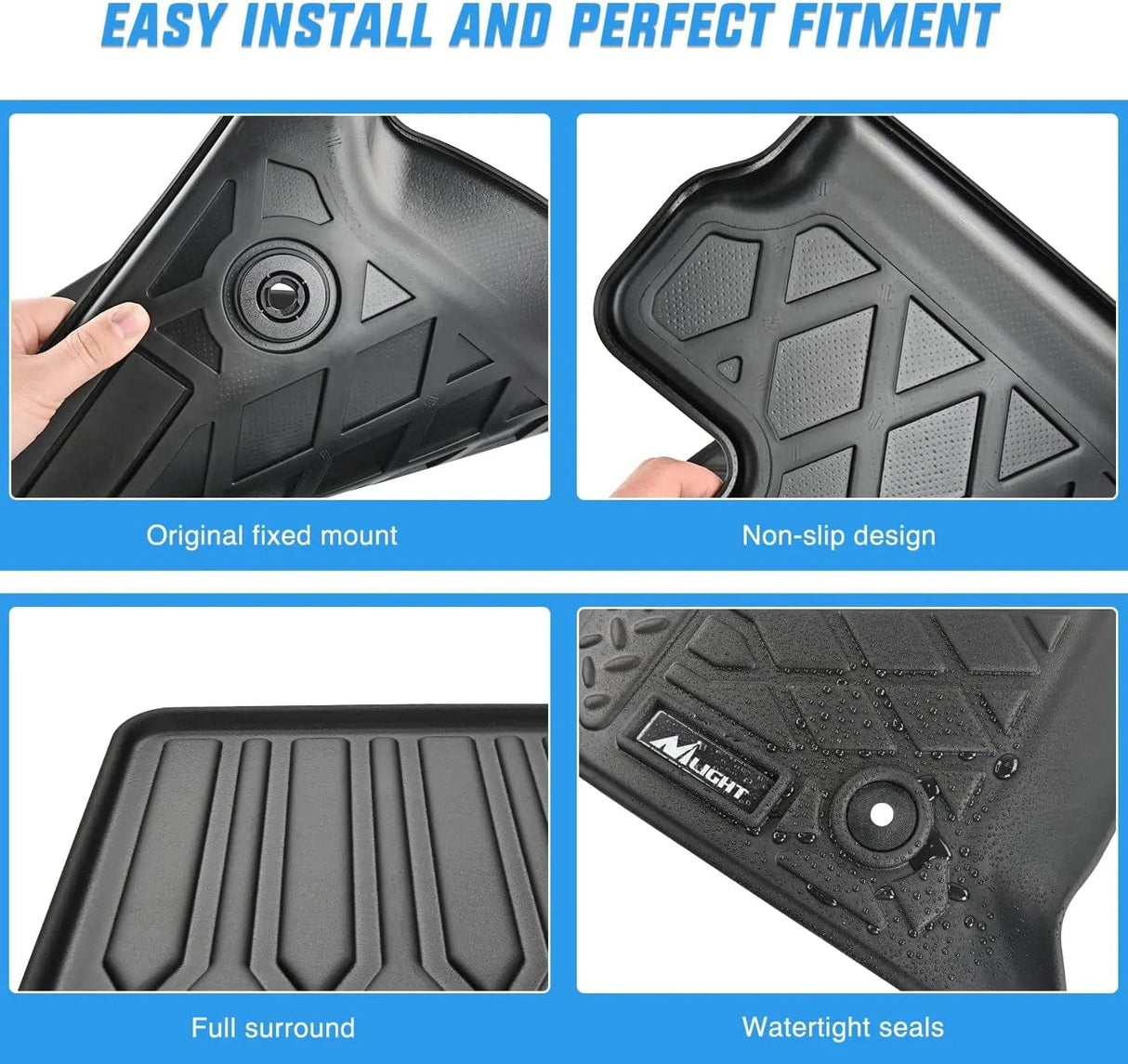 Floor Mat 2018 2019 2020 2021 2022 2023 2024 2025 Chevy Traverse Bucket Seats TPE Floor Mats