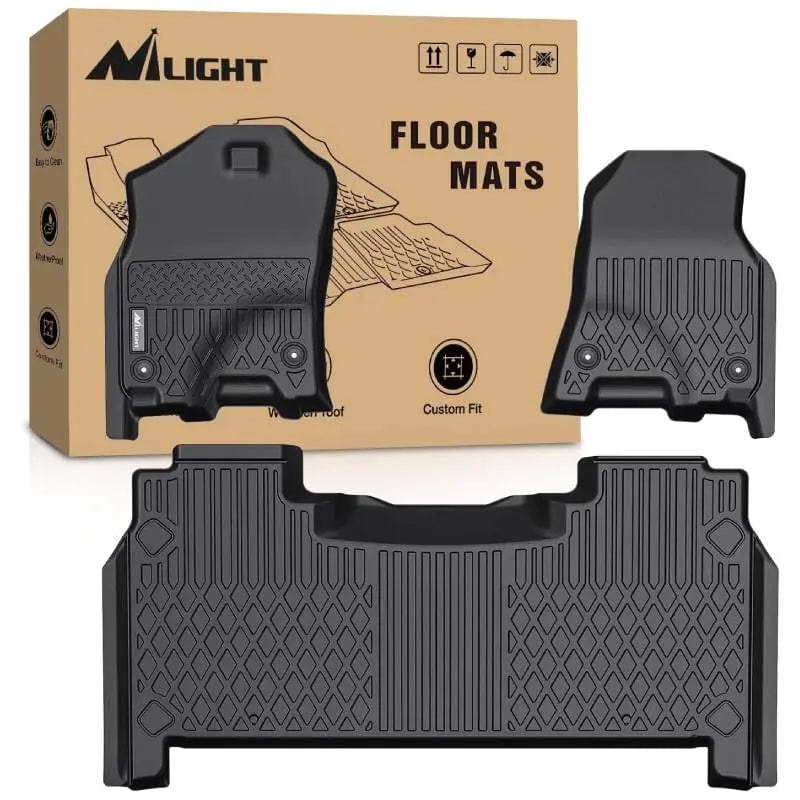 Floor Mat 2019 2020 2021 2022 2023 2024 Dodge Ram 1500 New Body Crew Cab with Rear Storage Box TPE Floor Mats