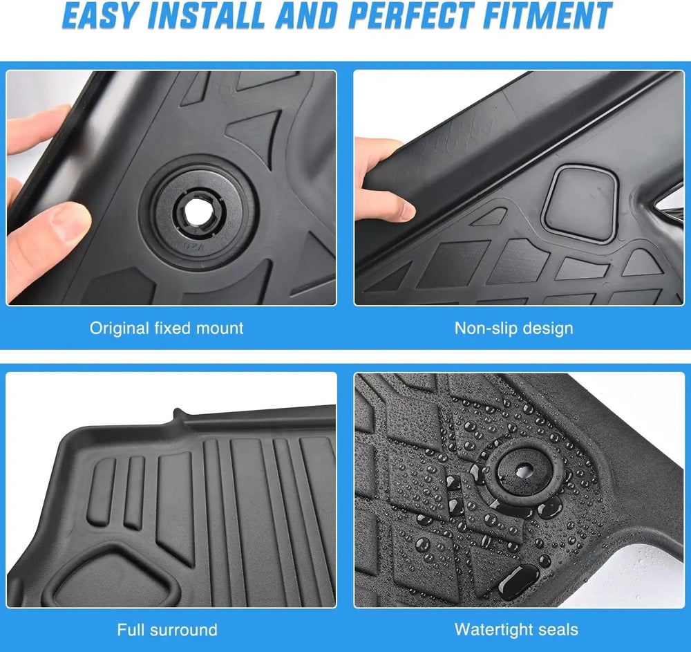 Floor Mat 2019 2020 2021 2022 2023 2024 Dodge Ram 1500 New Body Crew Cab with Rear Storage Box TPE Floor Mats