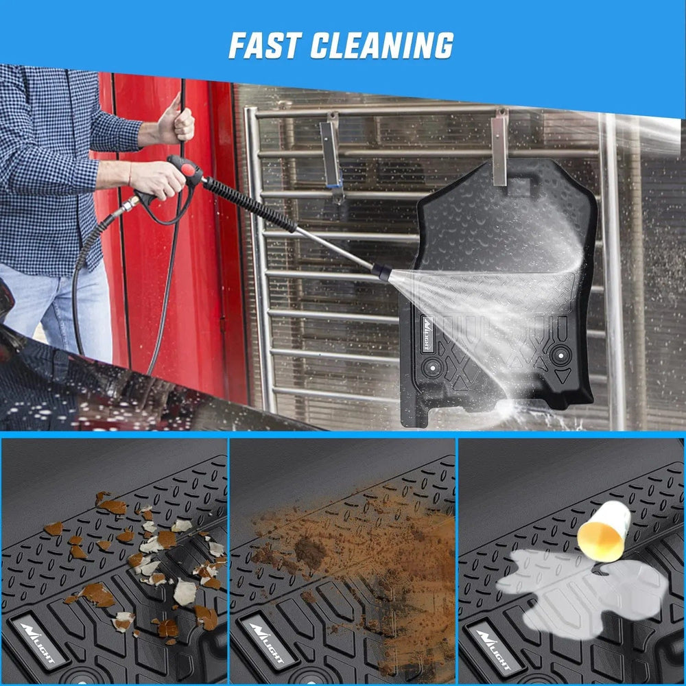 Floor Mat 2019 2020 2021 2022 2023 2024 Dodge Ram 1500 New Body Crew Cab with Rear Storage Box TPE Floor Mats