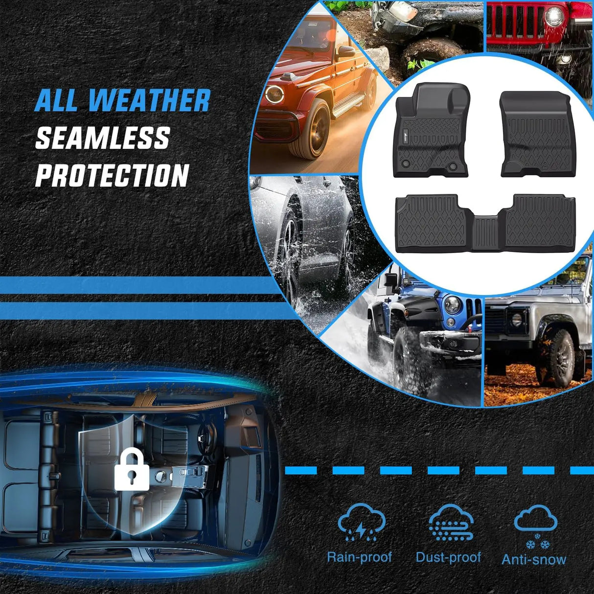 2020-2024 Ford Escape Hybrid TPE Floor Mats Nilight