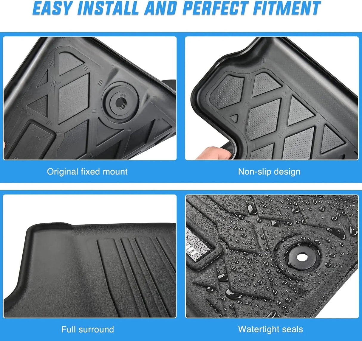 Floor Mat 2020 2021 2022 2023 2024 2025 Kia Telluride TPE Floor Mats