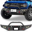 Rear Bumper 2021 2022 2023 2024 Ford Bronco Front Bumper with 4Pcs 18W Flush Mount LED Work Lights Winch Plate License Plate Bracket Sensor Hole