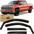 Rain Guards 2014 2015 2016 2017 2018 Chevy Silverado/GMC Sierra 1500 Crew Cab 2015 2016 2017 2018 2019 Silverado/Sierra 2500HD-3500HD Crew Cab Rain Guards Acrylic 4Pcs