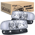 Headlight Assembly 1999 2000 2001 2002  2003 2004 2005 2006 GMC Sierra Yukon Headlight Assembly Chrome Case Clear Reflector Smoke Lens