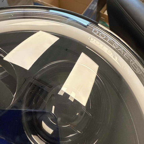 LED Headlight 7 Inch Round LED Halo Headlights w/Turn Signal Amber Light Blue DRL High Low Beam 7Inch Headlight Compatible with 2007 2008 2009 2010 2011 2012 2013 2014 2015 2016 2017 2018 Wrangler JK JKU