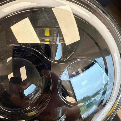 LED Headlight 7 Inch Round LED Halo Headlights w/Turn Signal Amber Light Blue DRL High Low Beam 7Inch Headlight Compatible with 2007 2008 2009 2010 2011 2012 2013 2014 2015 2016 2017 2018 Wrangler JK JKU