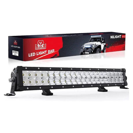 LED Light Bar 21.6 Inch 200W 24000LM Spot Flood Osram P8-5W Chips LED Light Bar