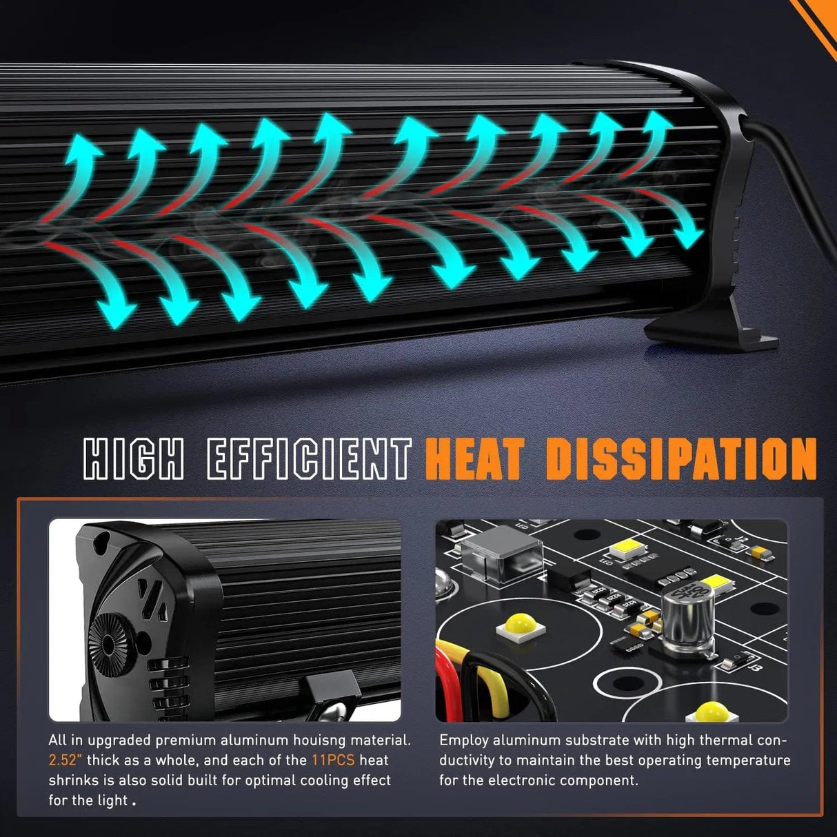 LED Light Bar 21.6 Inch 200W 24000LM Spot Flood Osram P8-5W Chips LED Light Bar