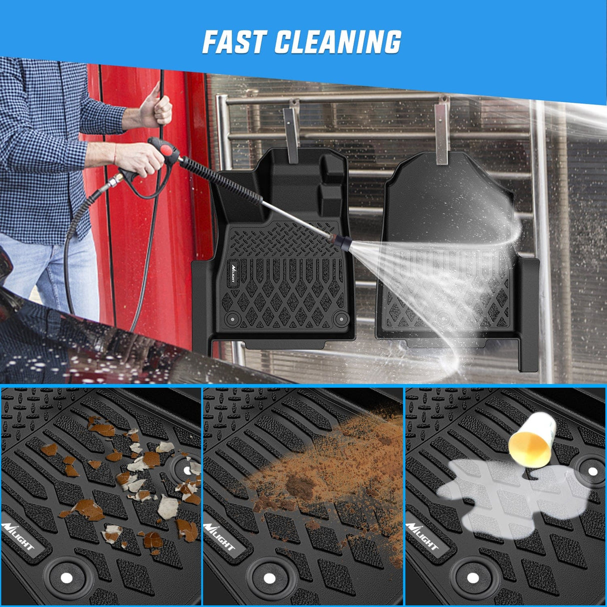 Floor Mat TPE Floor Mats for 2026 Honda Passport RTL TrailSport All Weather Custom Fit Heavy Duty Floor Liners