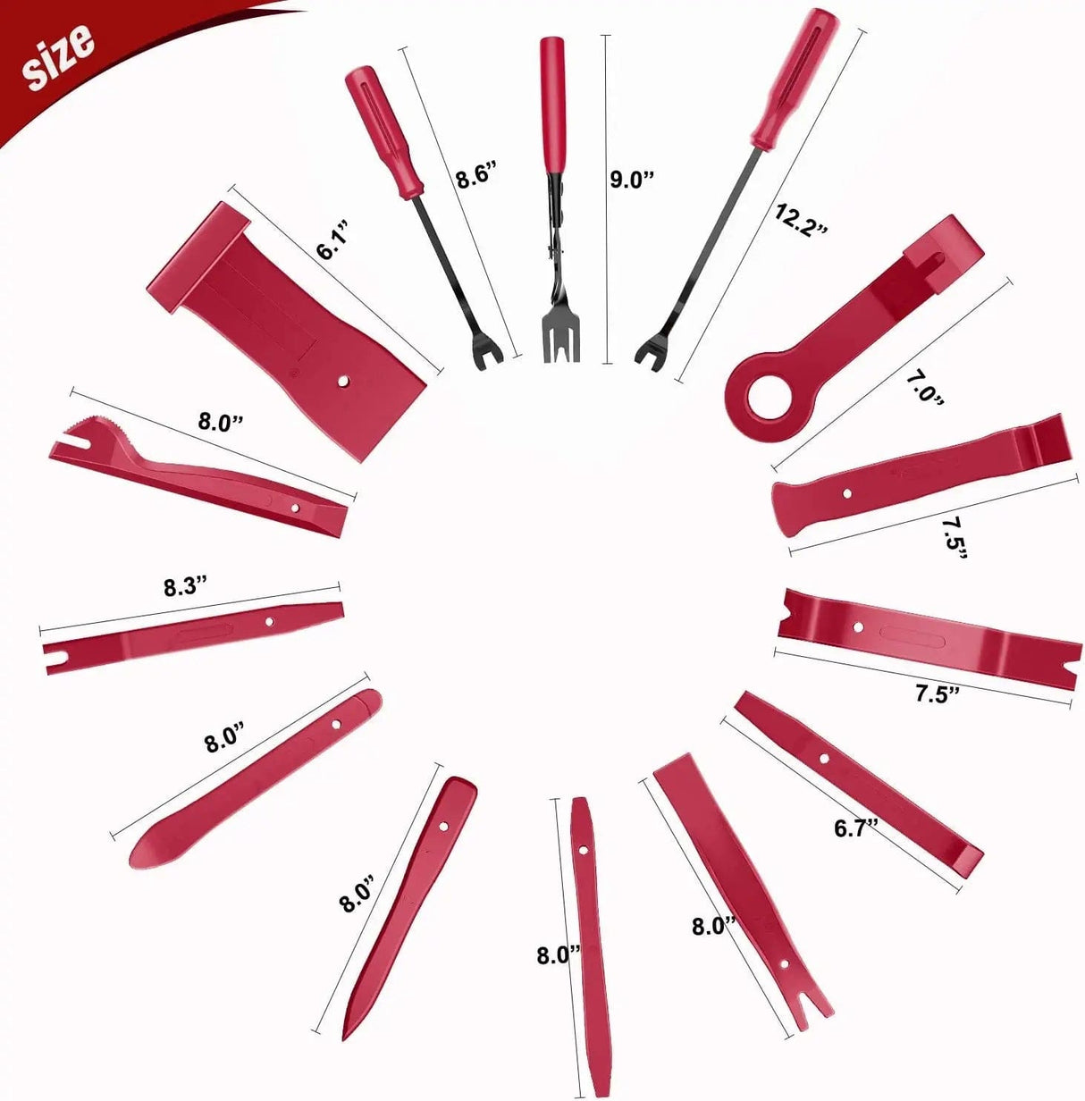 retainer clips 238 Pcs Trim Removal Tool Kit Red