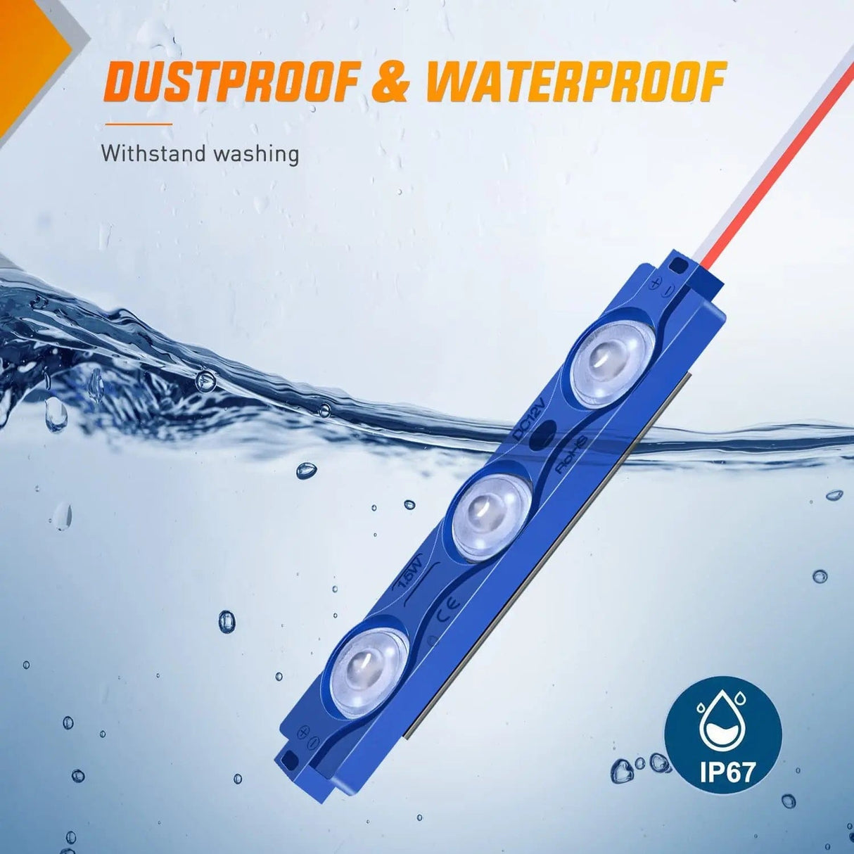 Led light Strip 24 LEDs Blue Ultra-Bright Light Kit (8 Pcs)