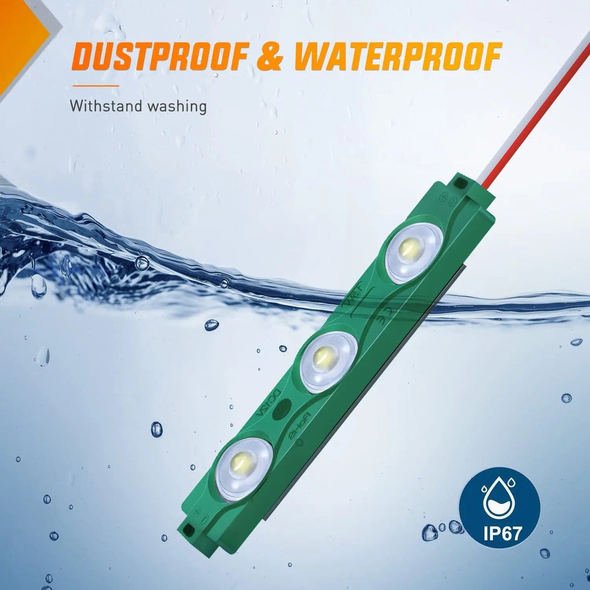 Led light Strip 24 LEDs Green Ultra-Bright Light Kit (8 Pcs)