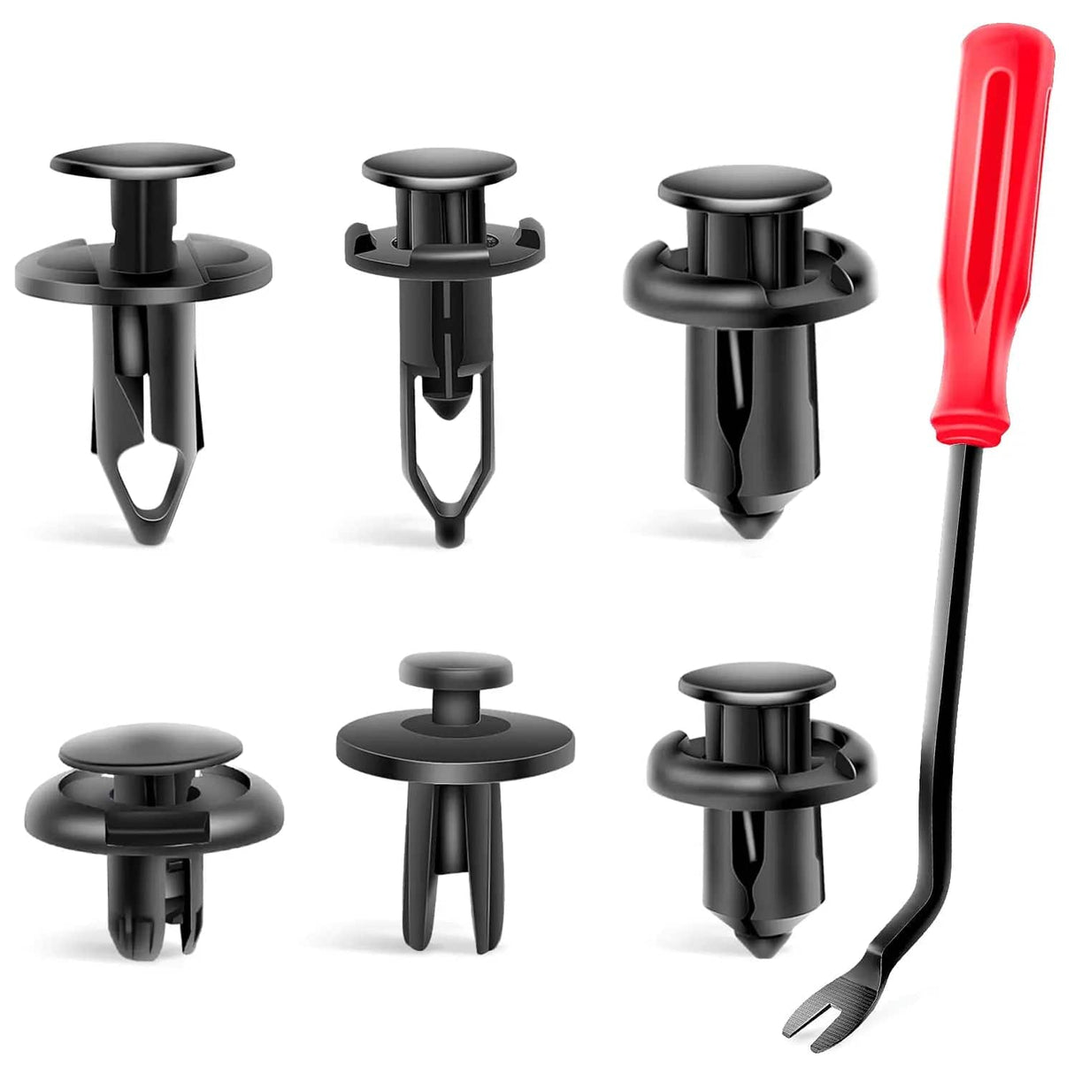 retainer clips 240 Pcs Hole 6.3mm 8mm 9mm 10mm Car Retainer Clips Fastener Remover Expansion Screws Replacement Kit Bumper Push Rivet Clips for GM Ford Toyota Honda Chrysler